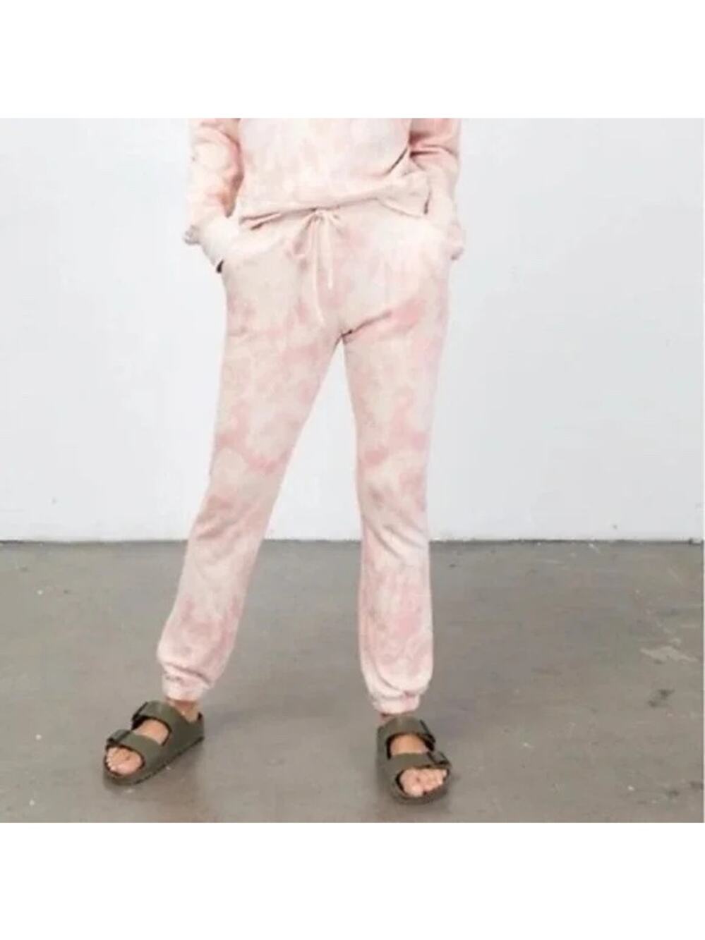 NWT Kingston Warrior Pink Tie Dye Sweatpants Small | Susan Komen Breast Cancer